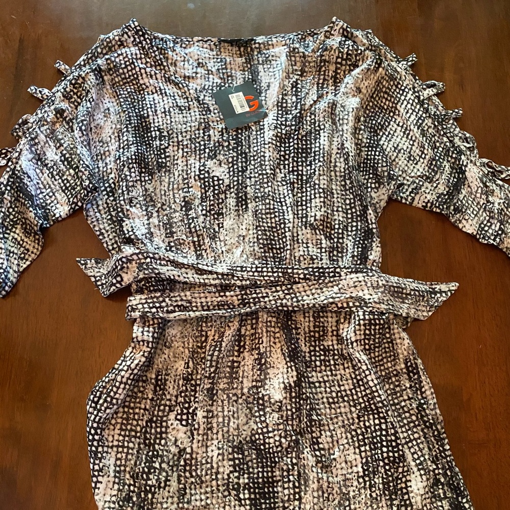 Cold Shoulder Snake Print Dress